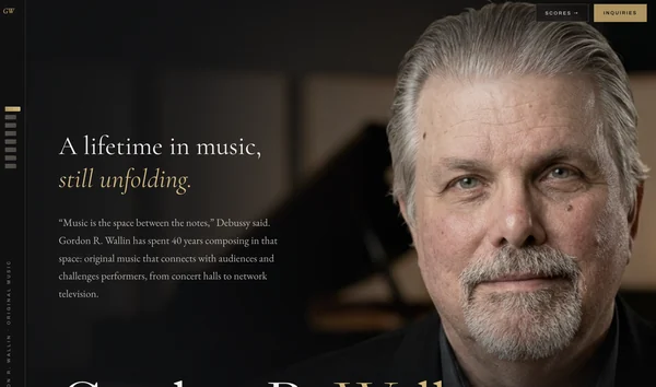 GRW Original Music website: A lifetime in music, still unfolding, with composer Gordon R. Wallin