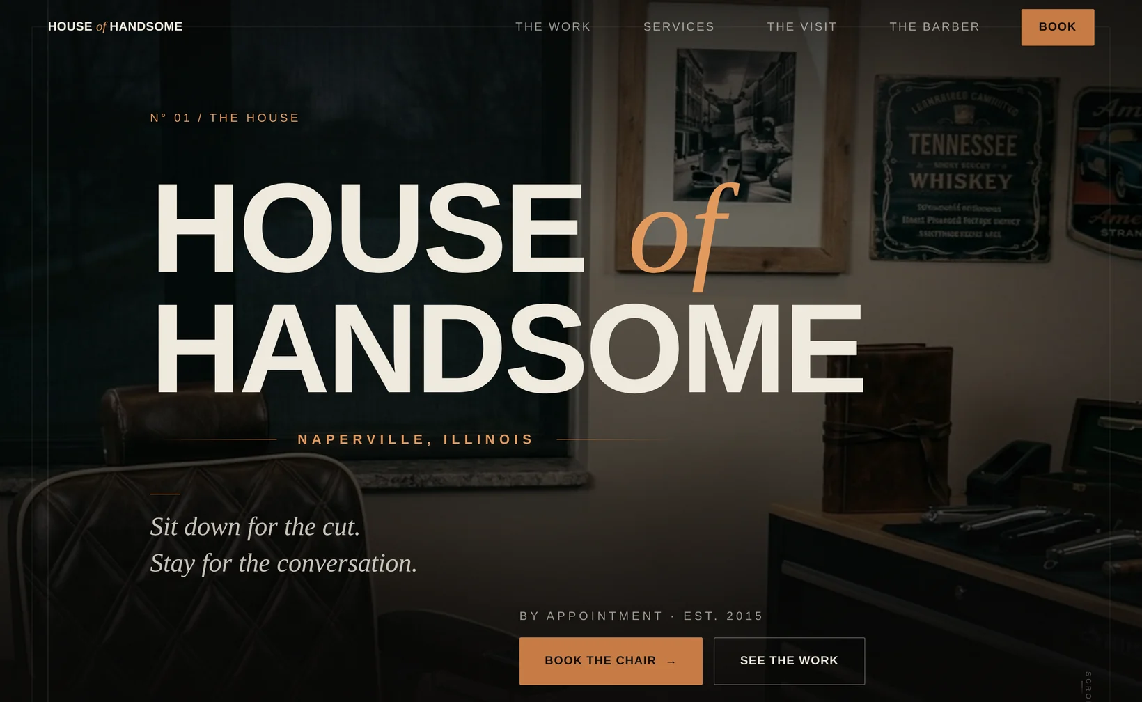 House of Handsome barbershop website