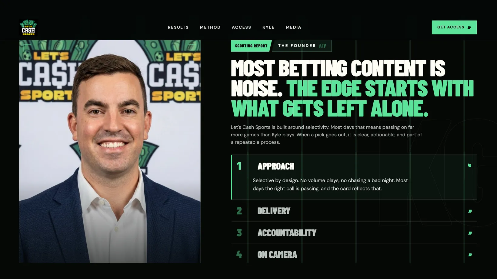 Let’s Cash Sports website, the founder: Most betting content is noise. The edge starts with what gets left alone.